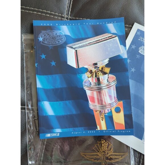 2002 Brickyard 400 Official Program NASCAR Winston Cup w/Lineup & STICKERS - Picture 2 of 6
